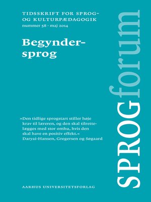 cover image of Begyndersprog
